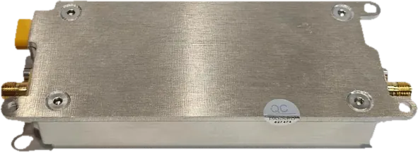 Booster SubGHz power amplifier in a milled aluminium enclosure with SMA connectors